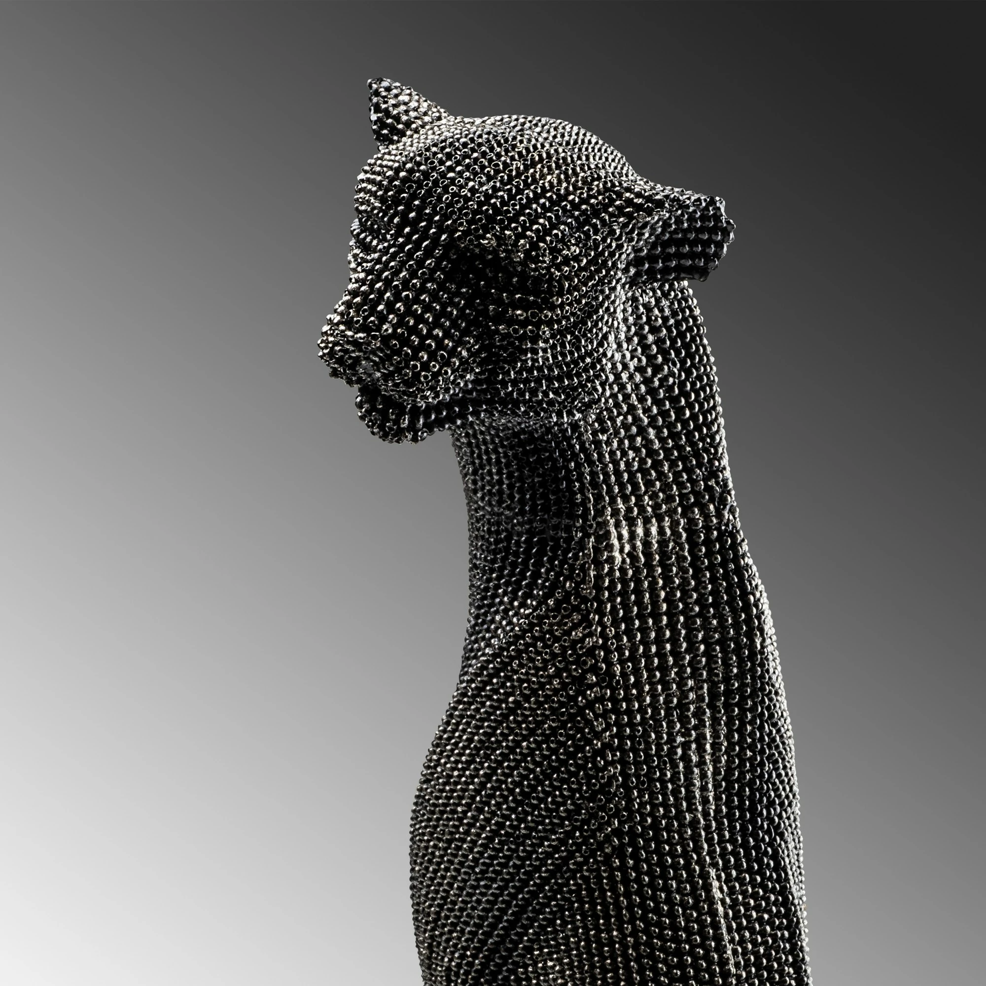 Objekt dekorativ Aberto Design, leopard, i zi
