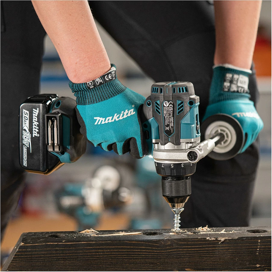 Bormashinë/vidhosëse me bateri Makita DDF492Z, 18V Li-Ion, brushless, mandrinë 13mm, blu/zezë