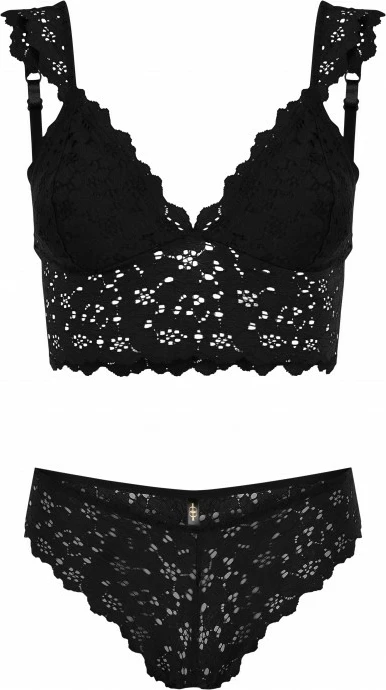 Bustier dantelle e zezë Jumeon