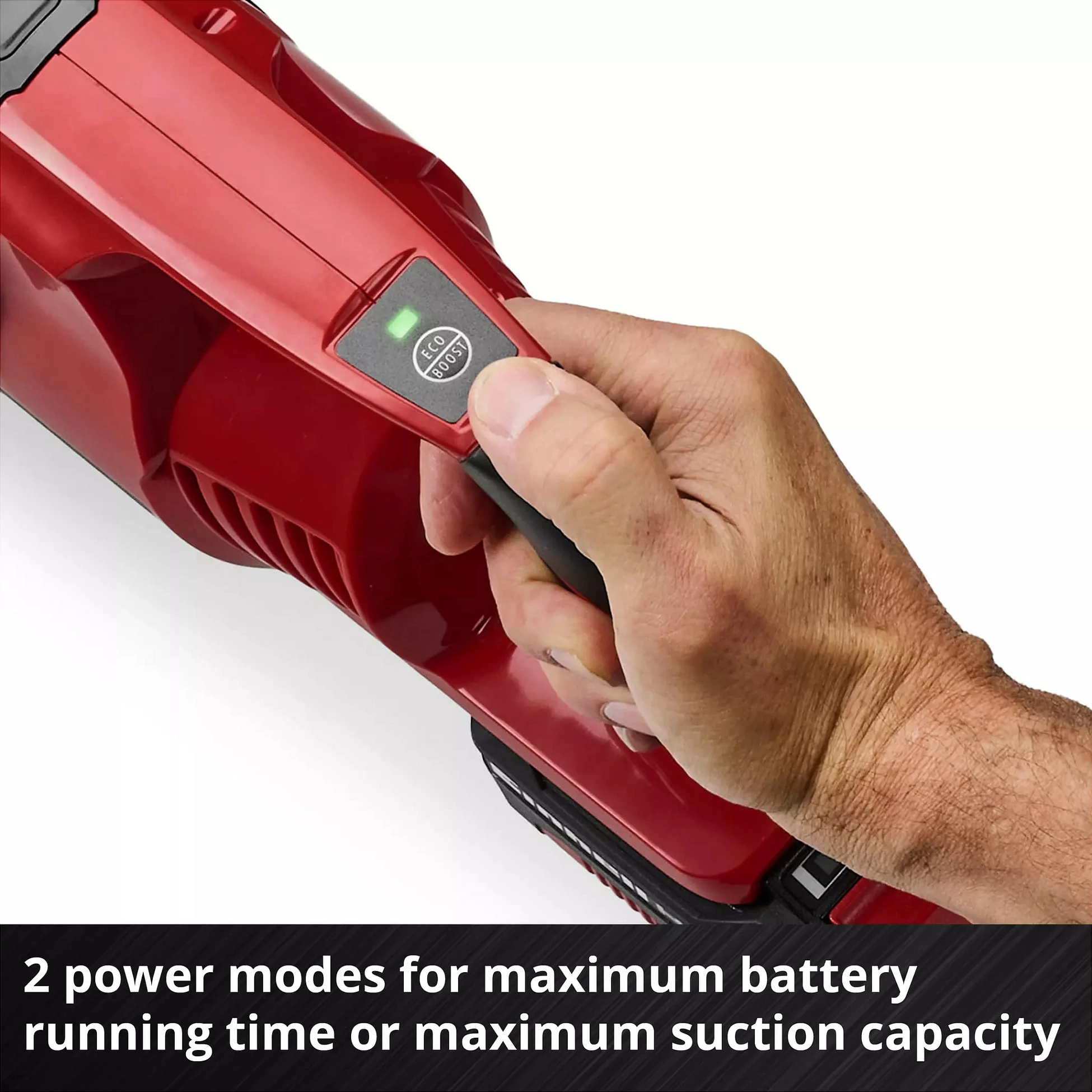 Fshesë me bateri Einhell TE-SV 18 Li, 18V 4Ah, 0.6L, 12000Pa, kuqe/zezë