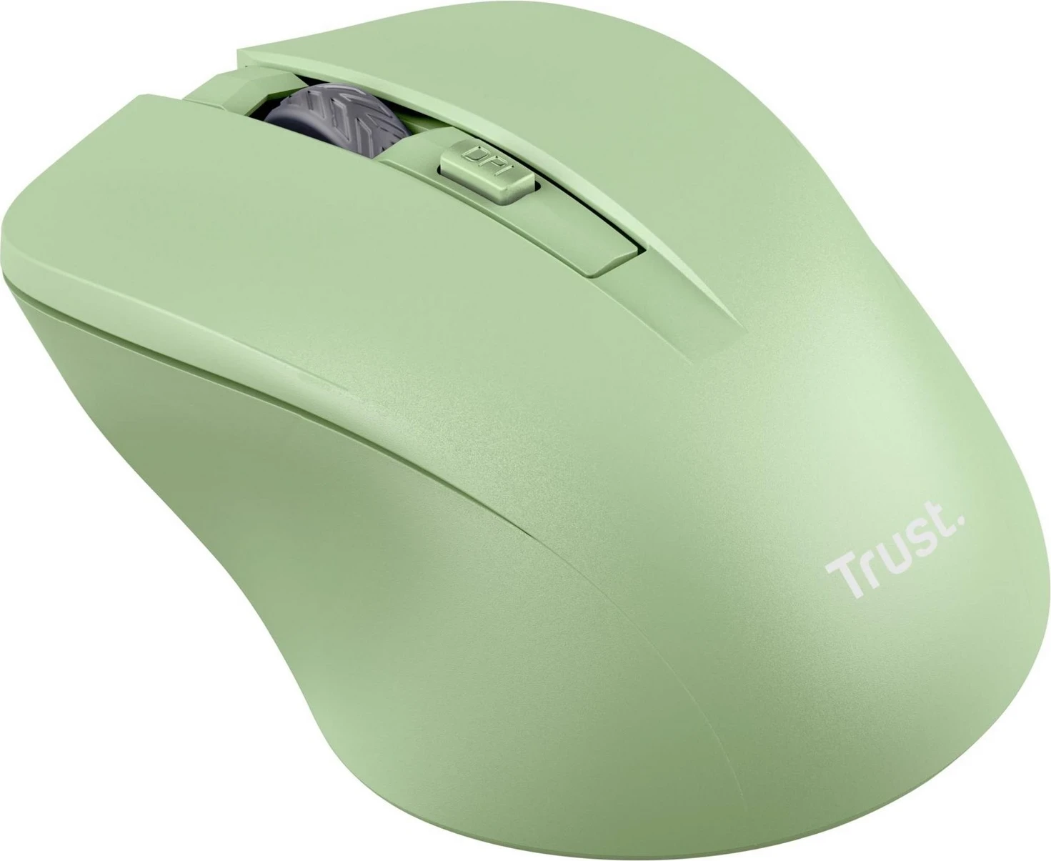 Maus Trust Mydo Silent, wireless, USB, i gjelbër