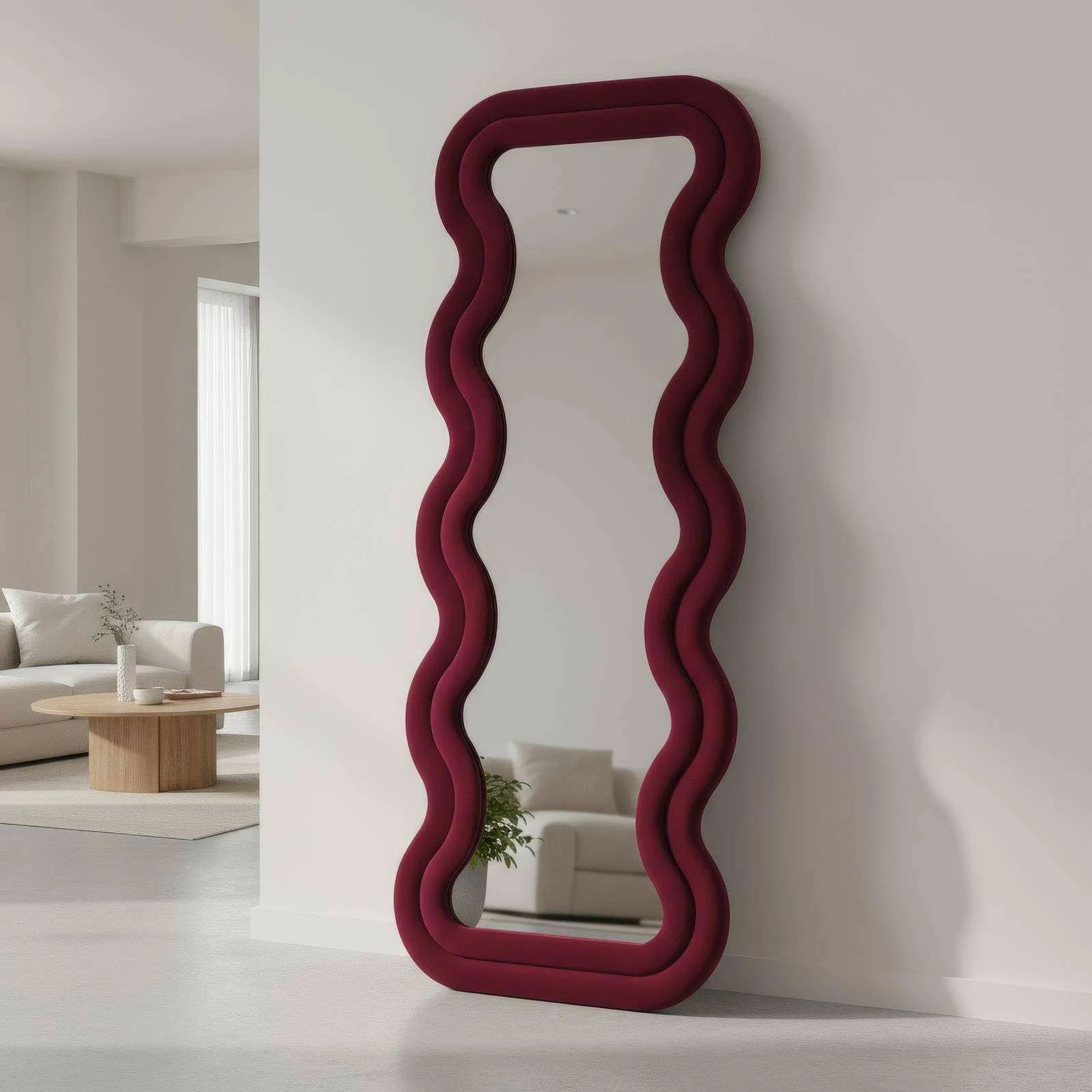 Pasqyrë Cheval, ngjyrë e kuqe Claret, Skye Decor, 65x170cm