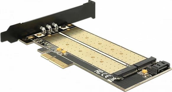 Kartë zgjerimi PCIe DeLOCK 89630, adaptor M.2 SATA + M.2 PCIe, SATA 3.0, ftohje pasive
