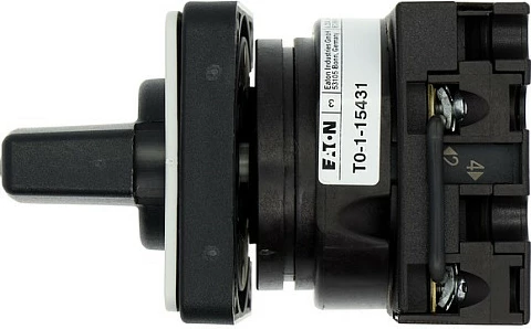 Çelës ndërrues Eaton T0-1-15431/E, 1P 20A, HAND-0-AUTO, IP65, i zi/gri