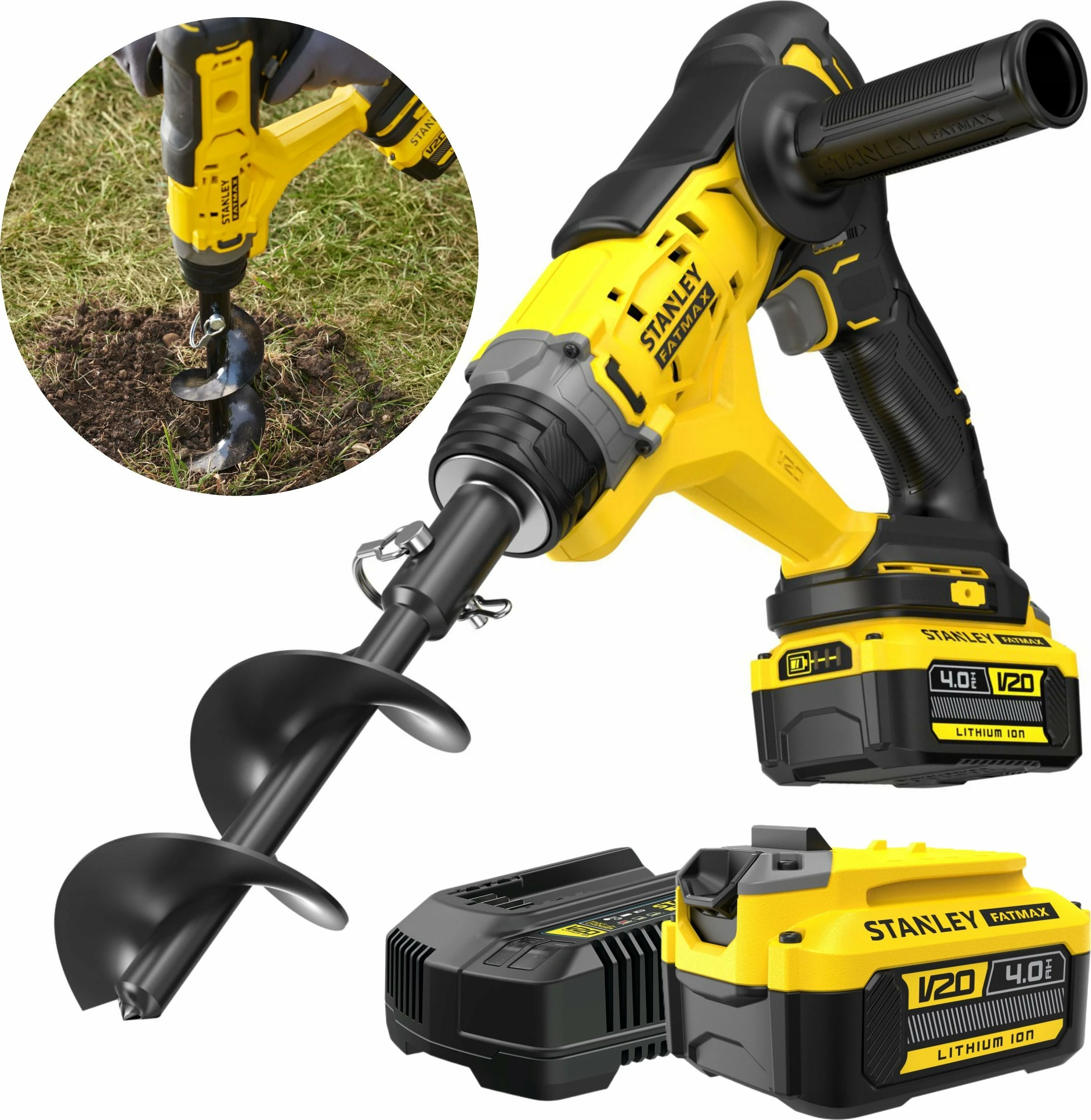 Shpuese vrimash toke Stanley FatMax V20 SFMCGA75M1 18V, 1x 4.0Ah, me auger 76x155mm