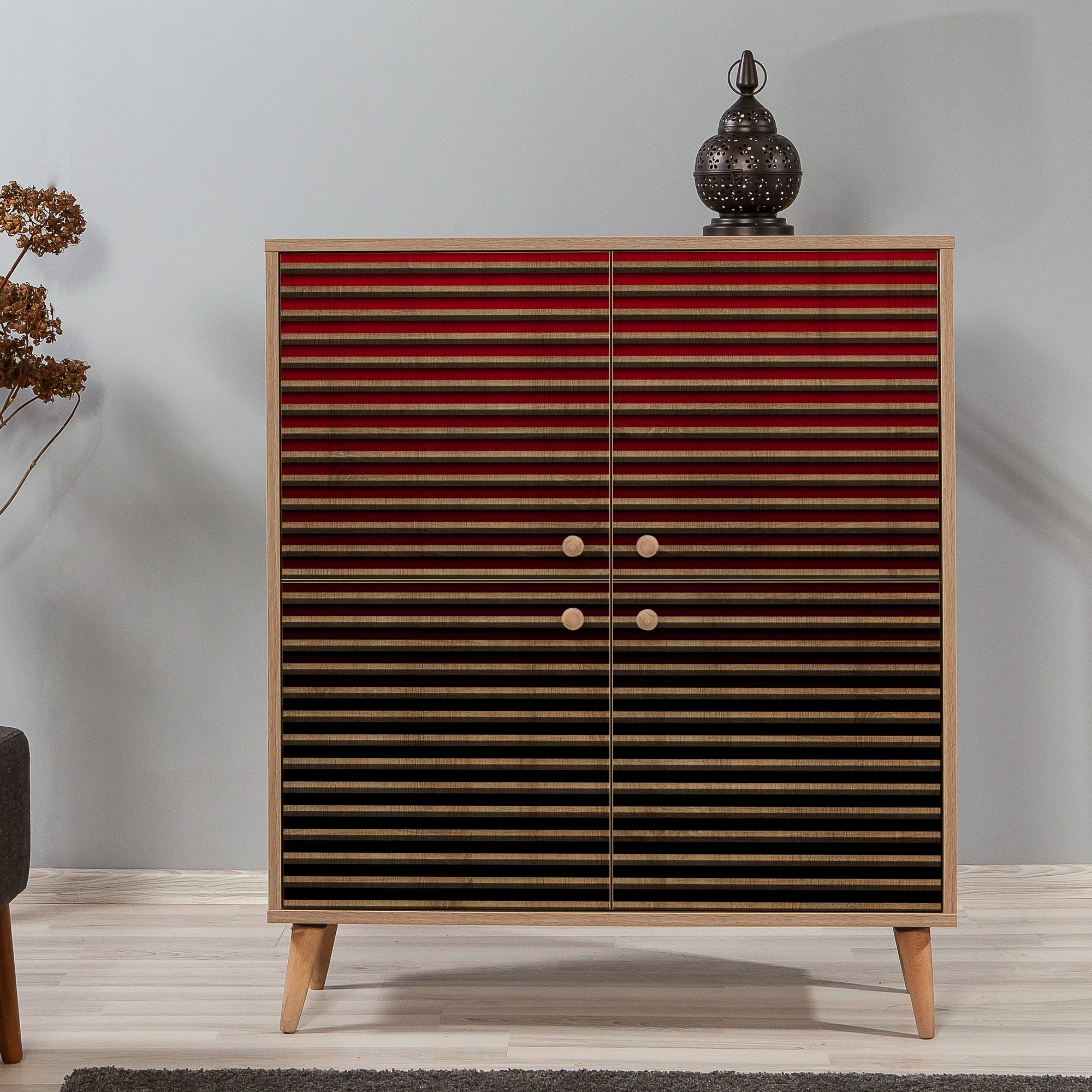 Dollap multifunksional Hanah Home, Multilux-221, ngjyrë lisi Sonoma