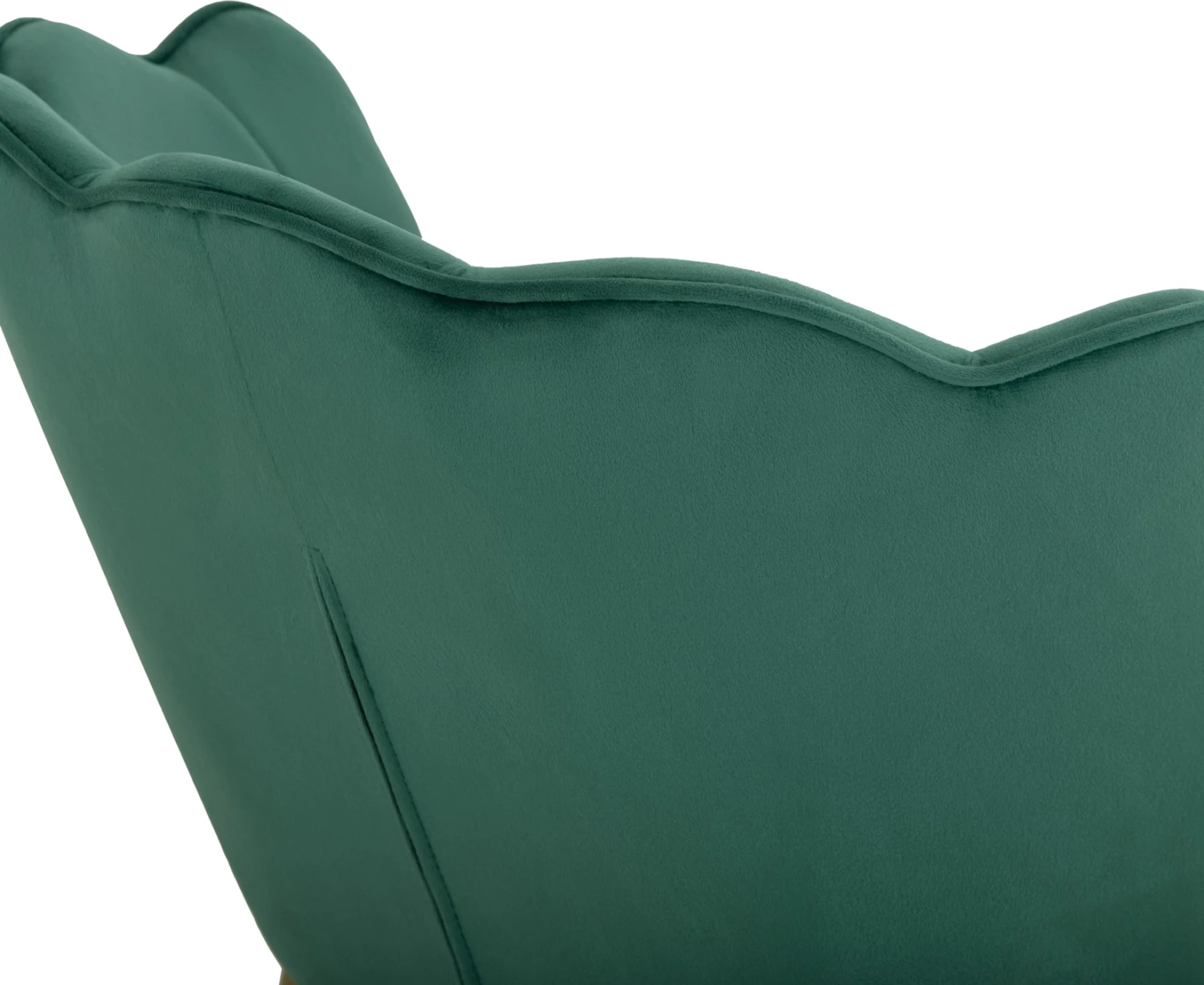 Karrige FH8737.03 kadife jeshile me kornizë metalike ari 48x48x85 cm., set prej 2 copë
