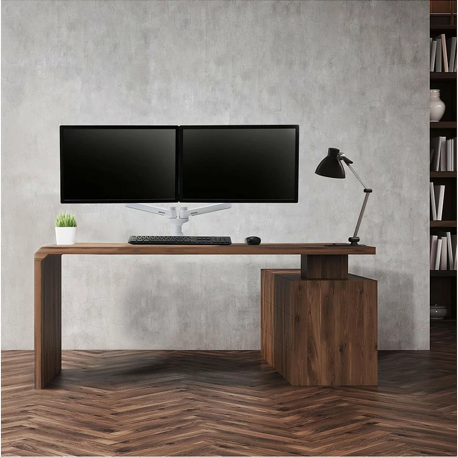 Mbajtëse për dy monitorë Ergotron LX 45-491-216, deri 2x27", VESA 75x75/100x100, 18.1 kg, e bardhë