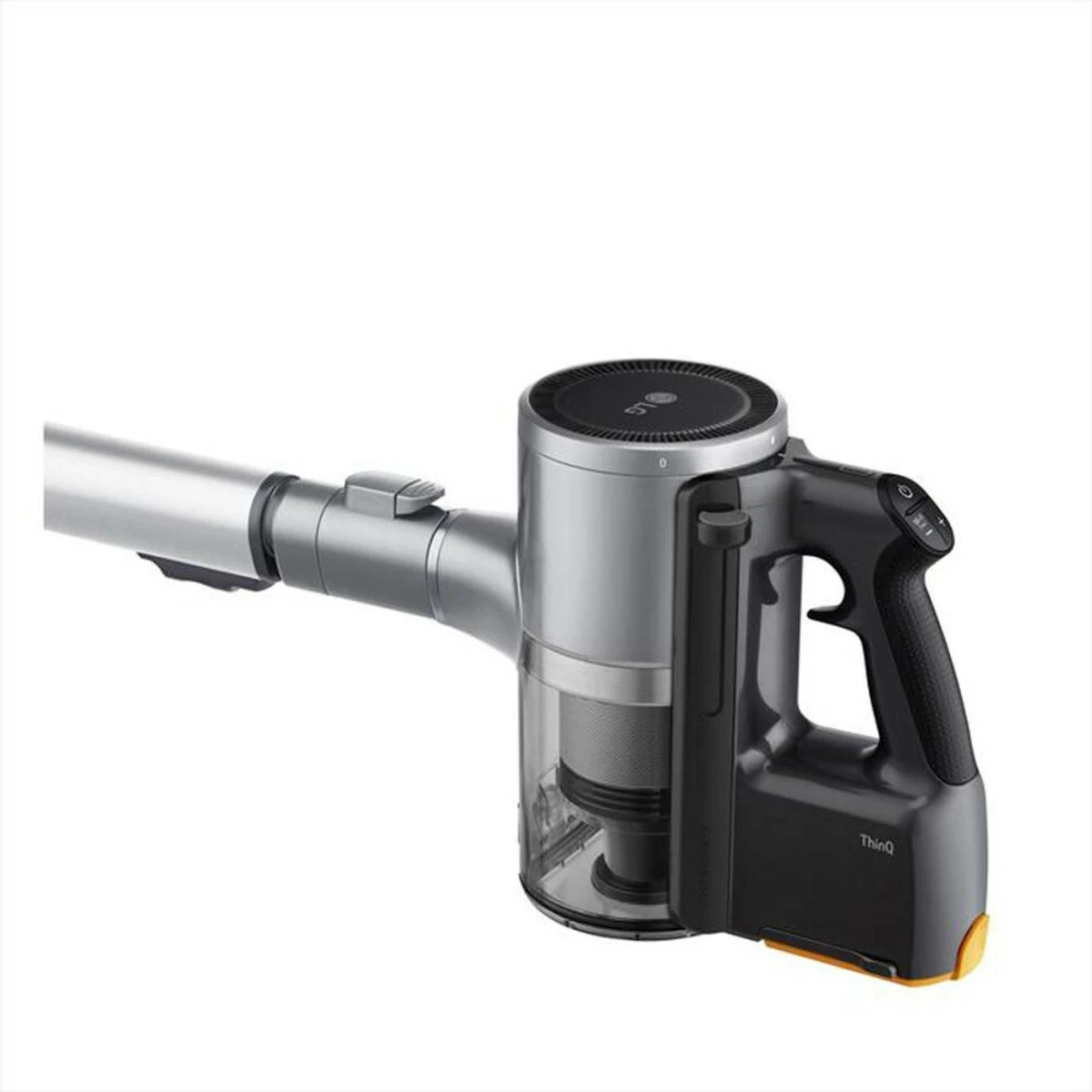 Fshesë pa kabllo stick LG A9K-CORE3S CordZero me stacion All-in-One Tower, 260 W, depozitë 0.44 L/1.1 L e kompresuar, filtër 5-shtresor, Wi‑Fi, Black‑Silver