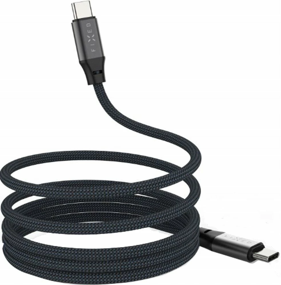 Kabllo magnetike e thurur USB-C/USB-C Fixed FIXDBM-CC12-GR, 1.2 m, USB 2.0, PD 3.1 240W, e zezë