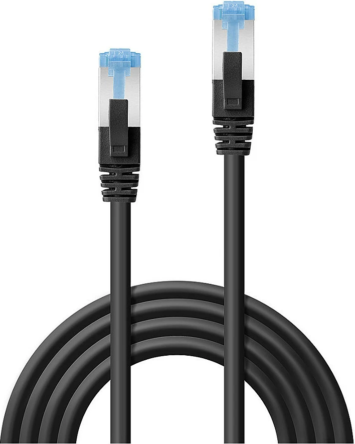 Kabllo rrjeti LINDY Patch Cat6A S/FTP RJ45 0.5m, e zezë
