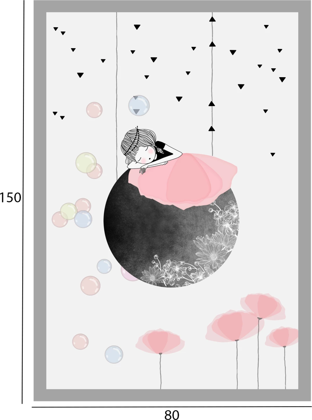 Qilim për fëmijë, ngjyrë hiri, FH7678.01, 80x150 cm