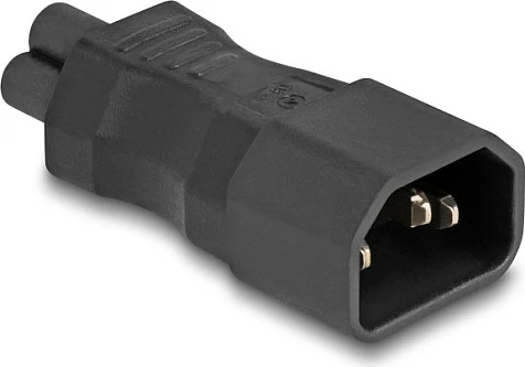 Adapter rryme DeLOCK IEC 60320 C14 në C5, 2.5A, 250V, i drejtë, i zi