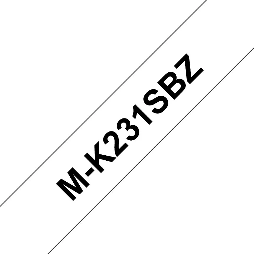 Kasetë etiketuese Brother MK231SBZ P-Touch, 12mm x 4m, e bardhë me të zezë