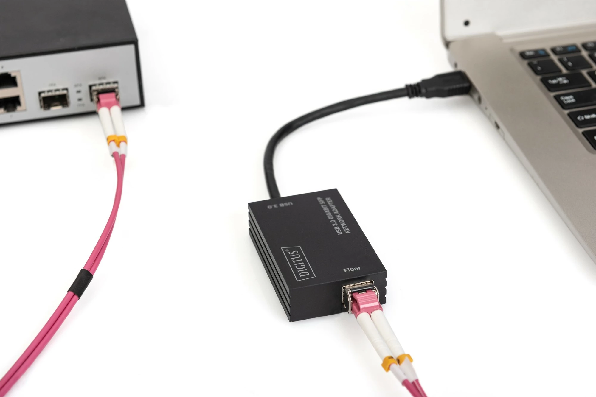 Adapter rrjeti Digitus USB 3.0 Gigabit SFP, i zi