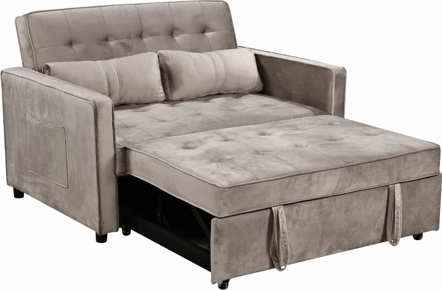 Divan shtrat dy vendesh, ngjyrë kërpudhe, 133x94x87 cm