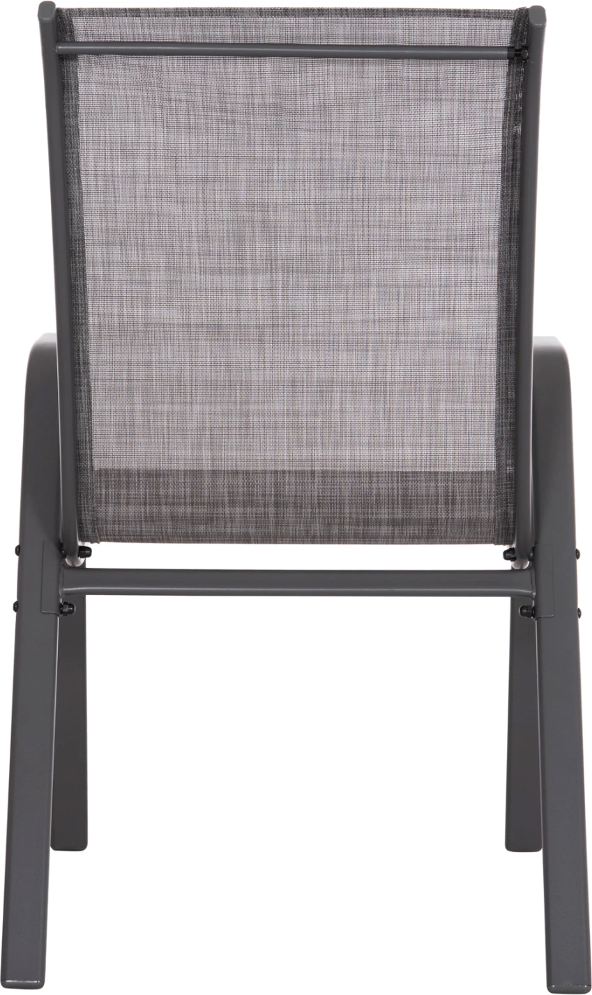 Karrige për jashtë LEON, kornizë metali gri & tekstilene, set prej 4 copash, 55x70x91H cm