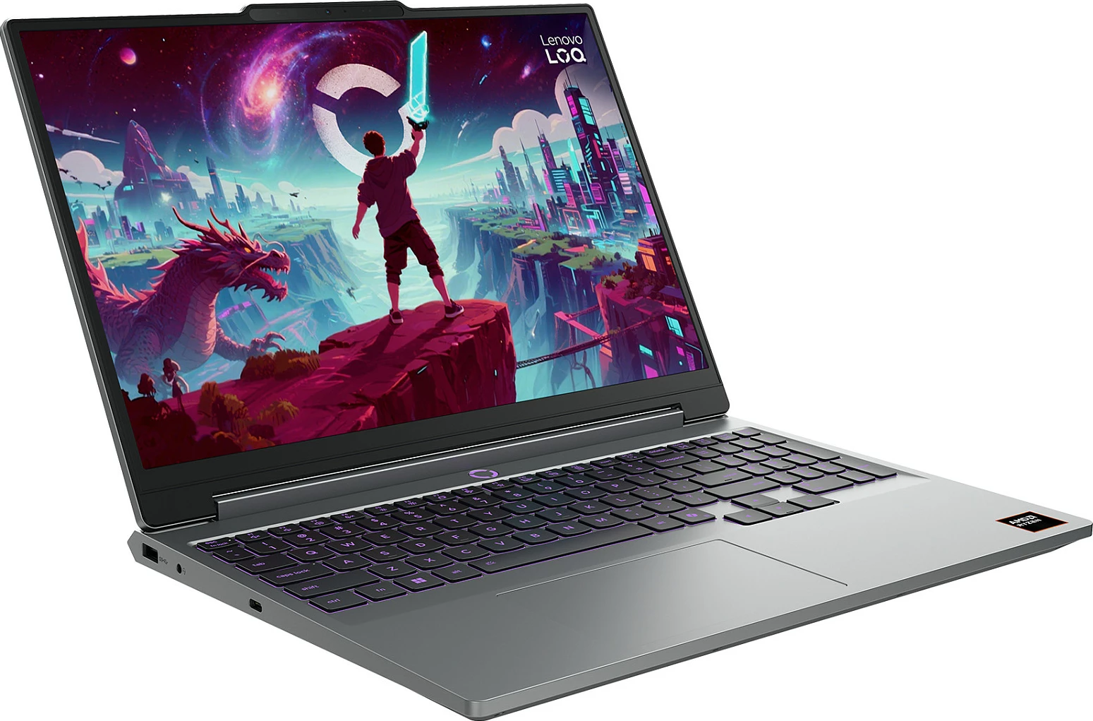 Laptop Lenovo LOQ 15AHP11, Ryzen 7, 16GB RAM, 512GB SSD, GeForce RTX 5060, Windows 11 Home, gri