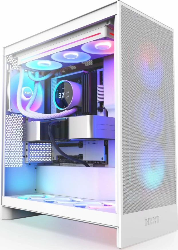 Sistem ftohje me ujë NZXT Kraken Elite 360 RGB 2024 RL-KR36E-W2, 360mm, ARGB, ekran IPS 2.72\", i bardhë