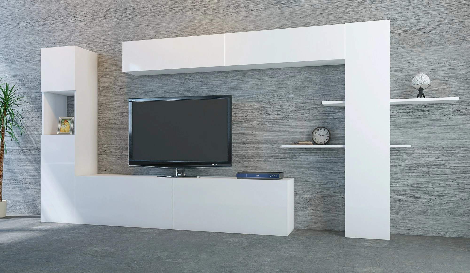 Komodë TV Hanah Home Maxi, e bardhë