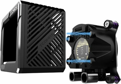 Sistem ftohje me ujë AIO Tcomas LG700 PRO 360, 3x120mm PWM, ARGB, ekran IPS 3.5", e zezë