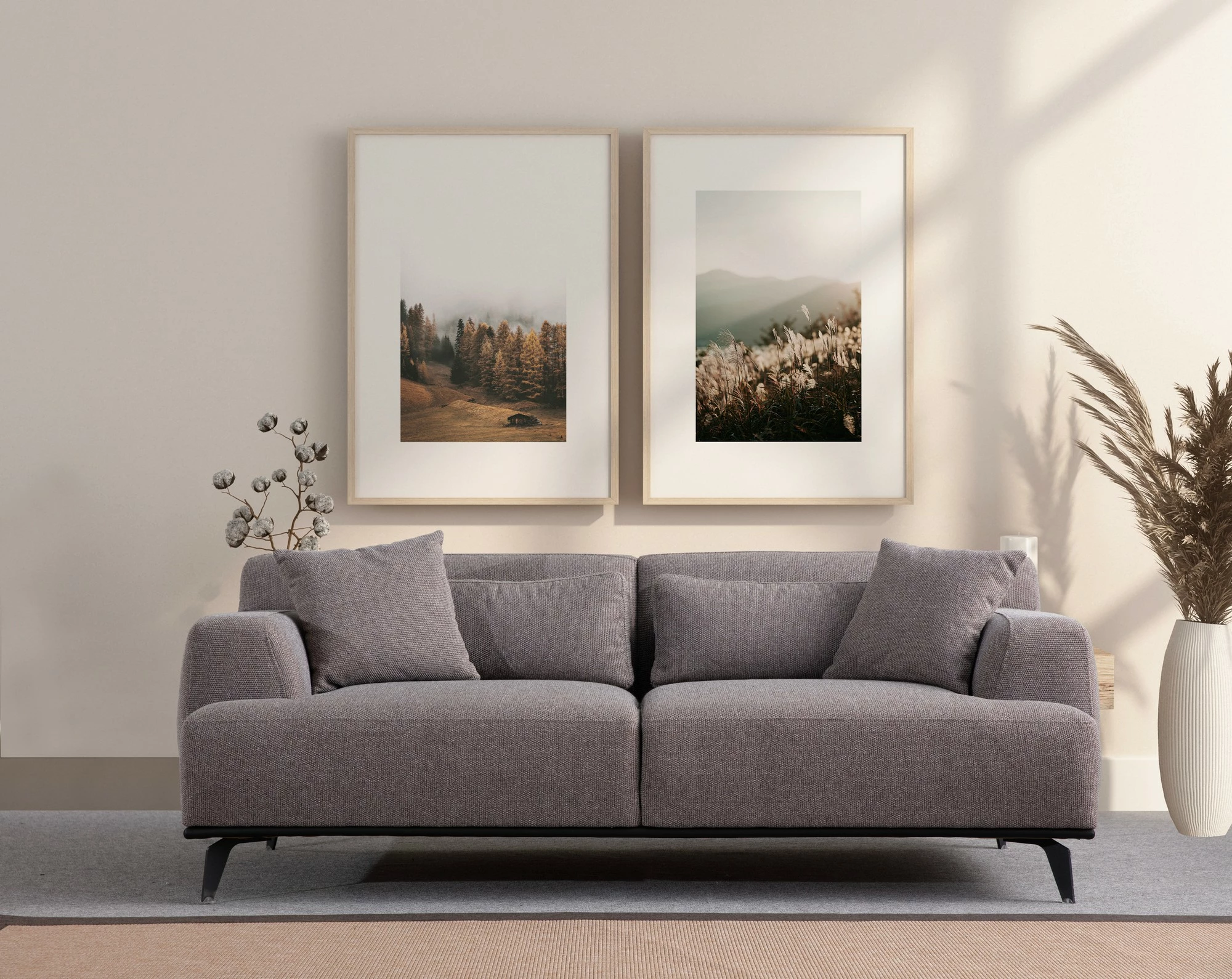 Divan dy vendësh Atelier del Sofa, Jaguar 2, kafe-gri