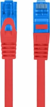 Kabllo rrjeti patchcord Lanberg Cat6A S/FTP LSZH 0.5m RJ45-RJ45, kuqe