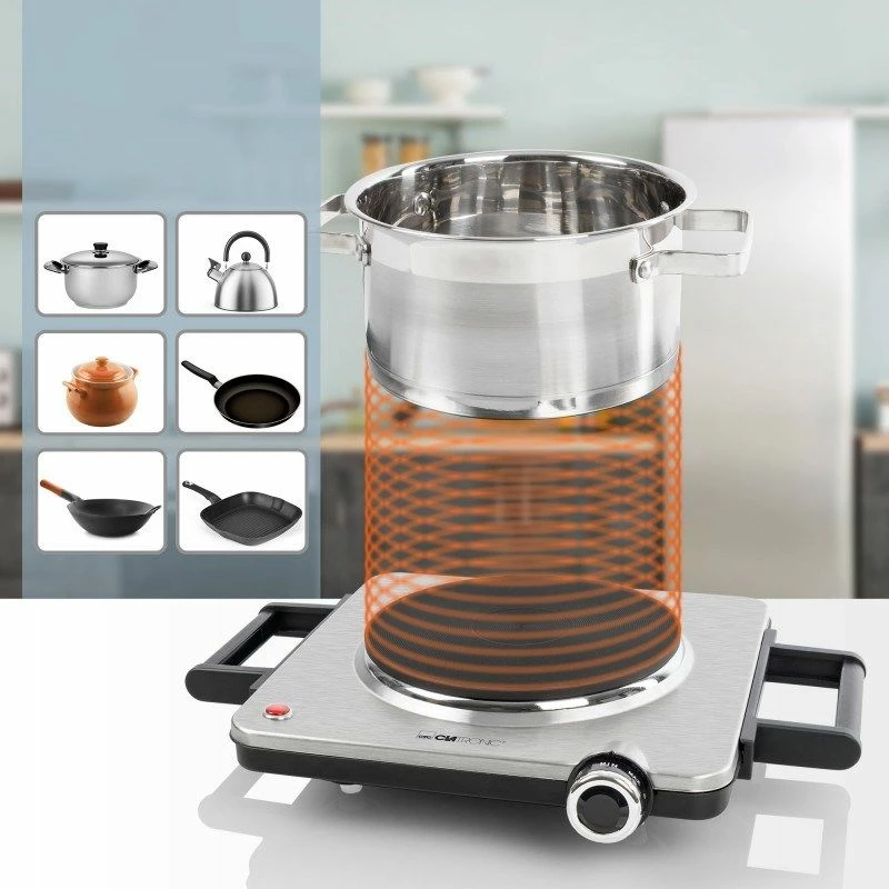 Soba elektrike Clatronic EKP 3788, e zezë/inoks
