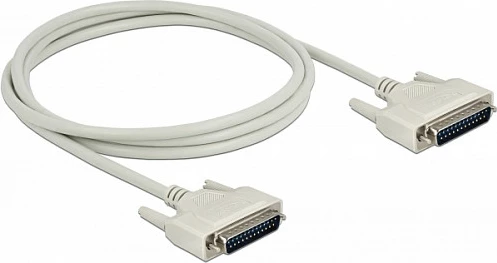 Kabllo seriale DeLOCK D-Sub 25-pin mashkull në mashkull, 2 m, bezhë