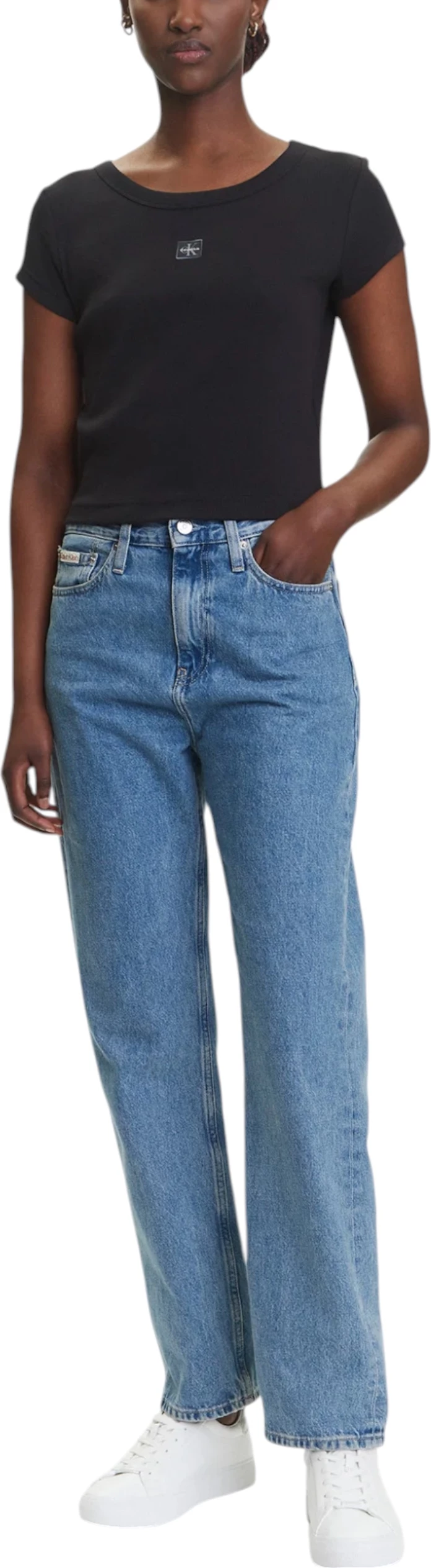 Maicë për femra Calvin Klein Jeans LV047C200G, e zezë [Madhësia: M]