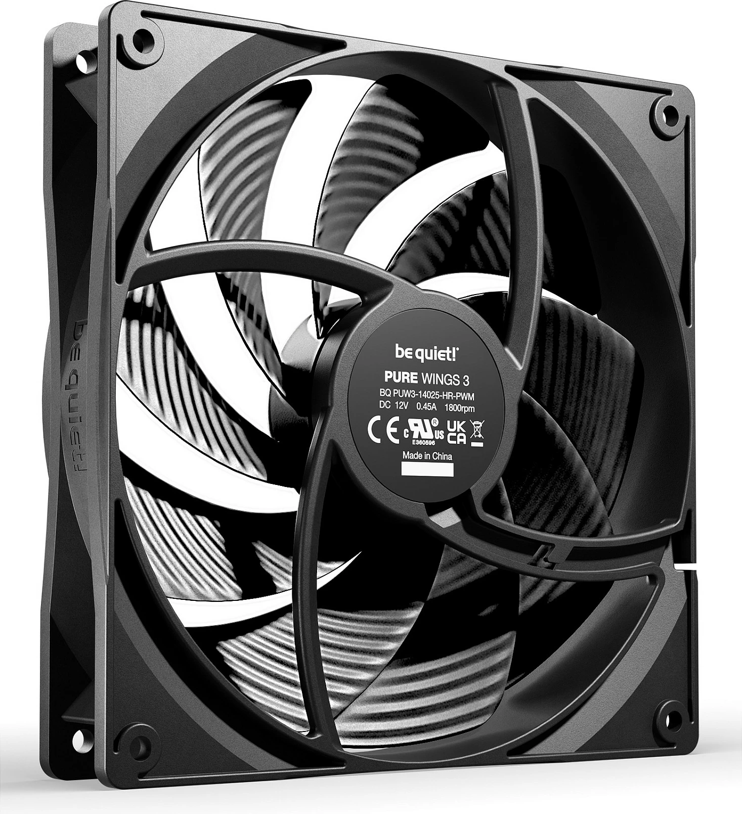 Ventilator Be Quiet! Pure Wings 3 140mm PWM high-speed, 1800 RPM, i zi