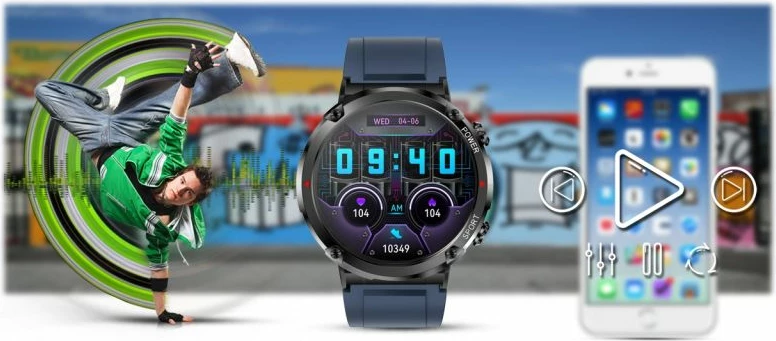 Smartwatch Gravity për meshkuj, navy blue