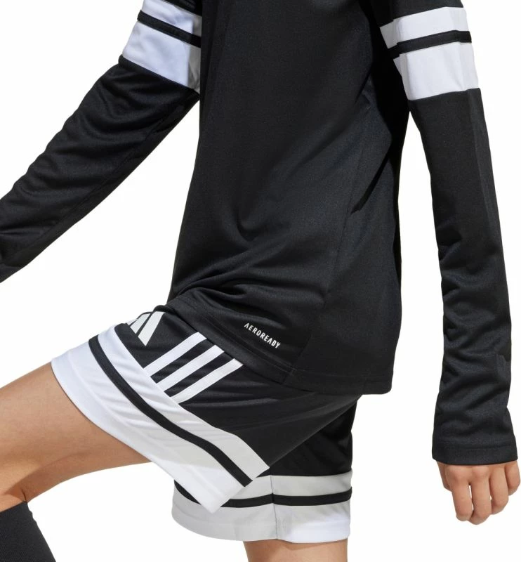 Fanellë me mëngë të gjata për fëmijë adidas, e zezë dhe e bardhë [Madhësia: 140 cm]