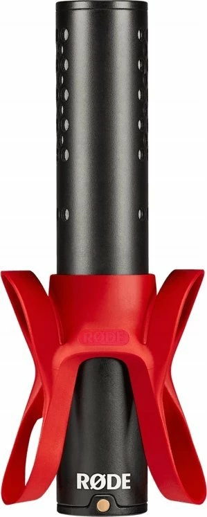 Mikrofon Rode VideoMic GO II Helix, kondensator shotgun, USB-C + 3.5 mm TRS, superkardioid, zi/kuq, me mbajtëse HELIX