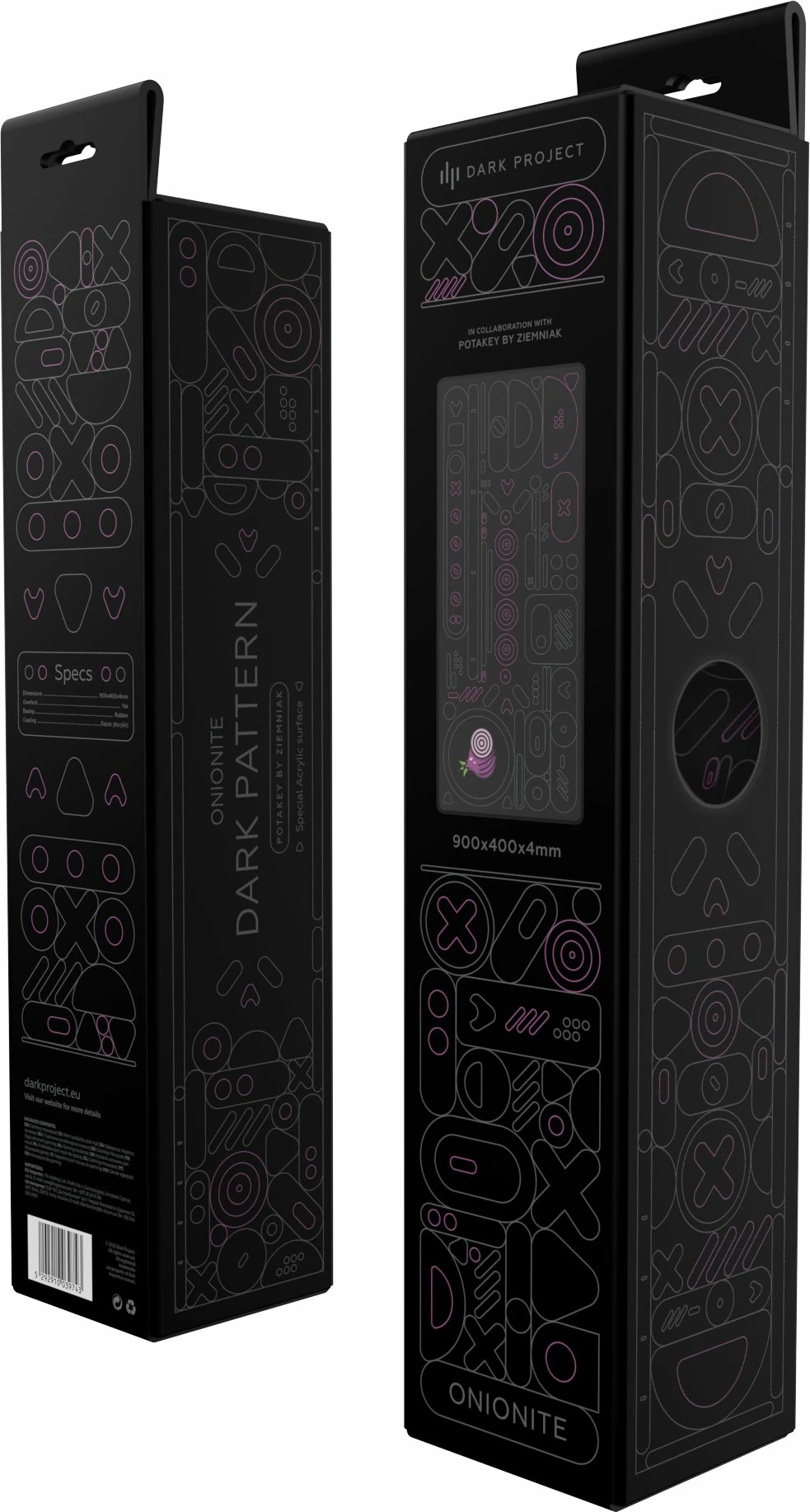 Mauspad gaming Dark Project Onionite Dark Pattern DPMP_ONIPAT_DARK_XL XL 900x400mm, i zi