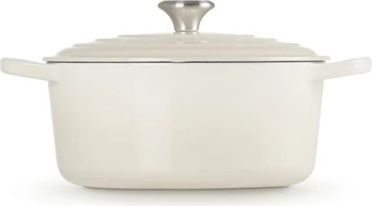 Tenxhere gize Le Creuset Signature Roaster, 26 cm, e rrumbullaktë, meringue