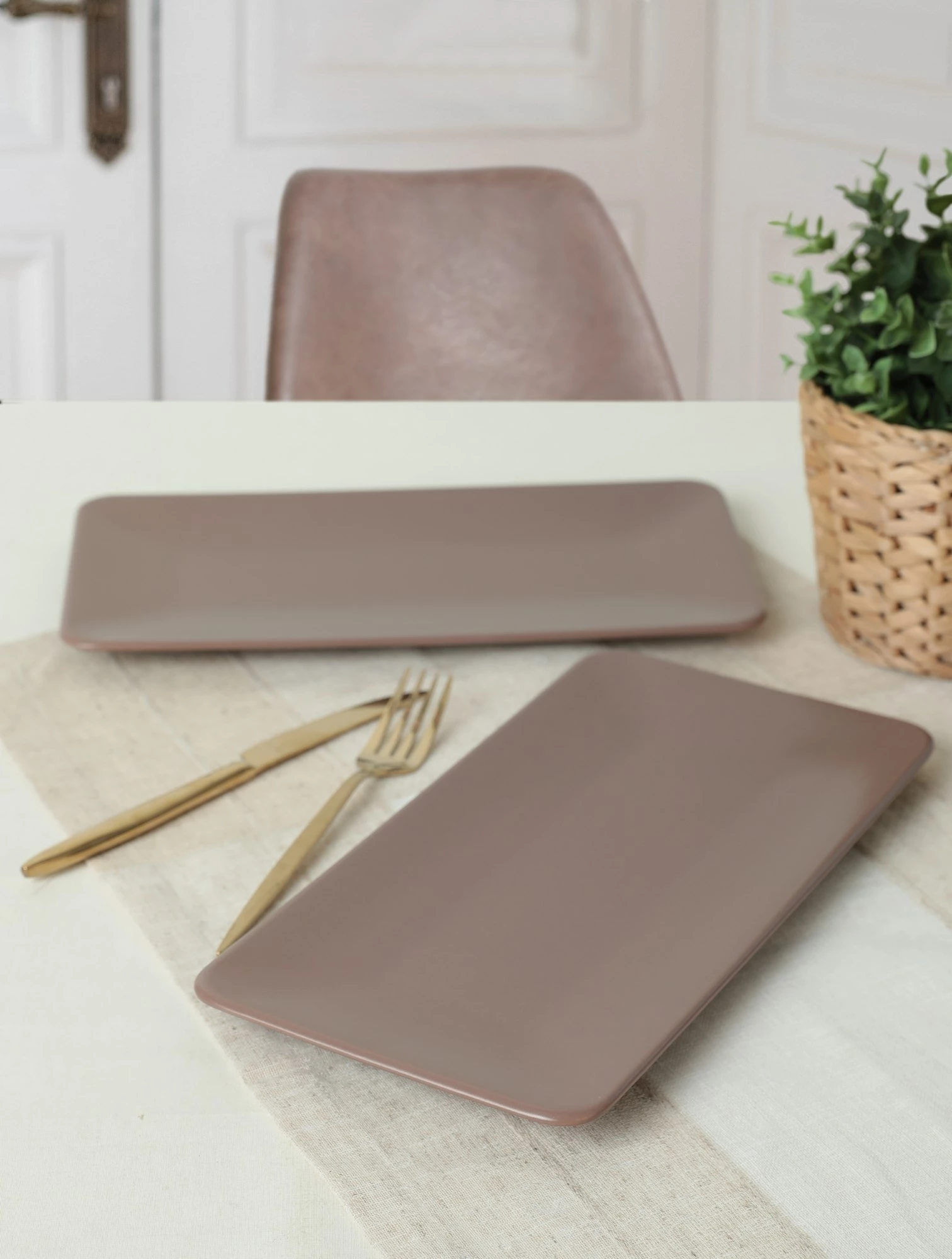Set pjatash servirëse (2 copë), Hermia Concept, taupe, ST032002F958A000000MAKYK00