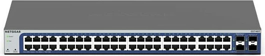 Switch NETGEAR GS748Tv6, 48x Gigabit, 2x Combo SFP, rack 1U, gri