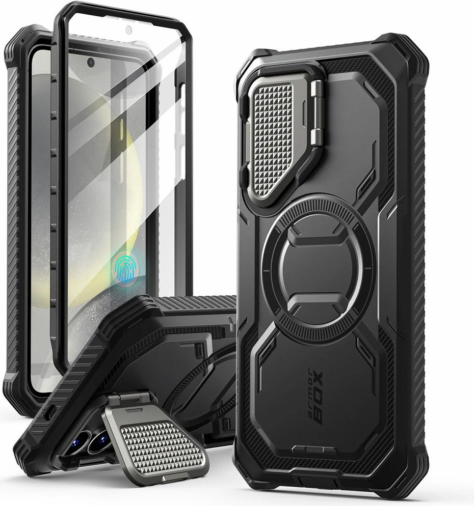 Mbështjellës Supcase ArmorBox MagSafe për Samsung Galaxy S25+, i zi