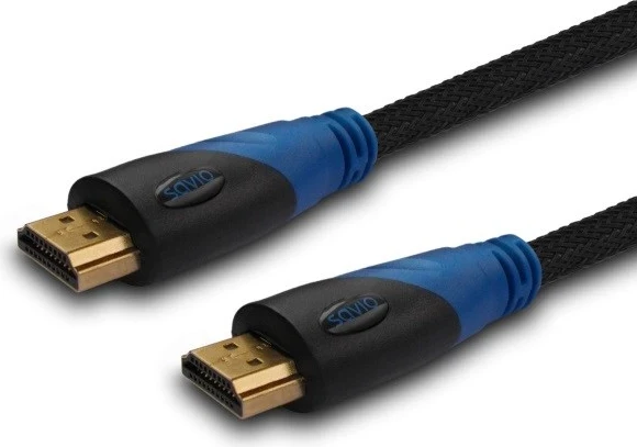Kabllo HDMI Savio CL-49, 5m, Lloji A, e zezë / kaltër