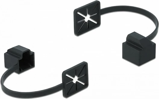 Kapak pluhuri DeLOCK për prizë RJ45 me klip montimi, i zi