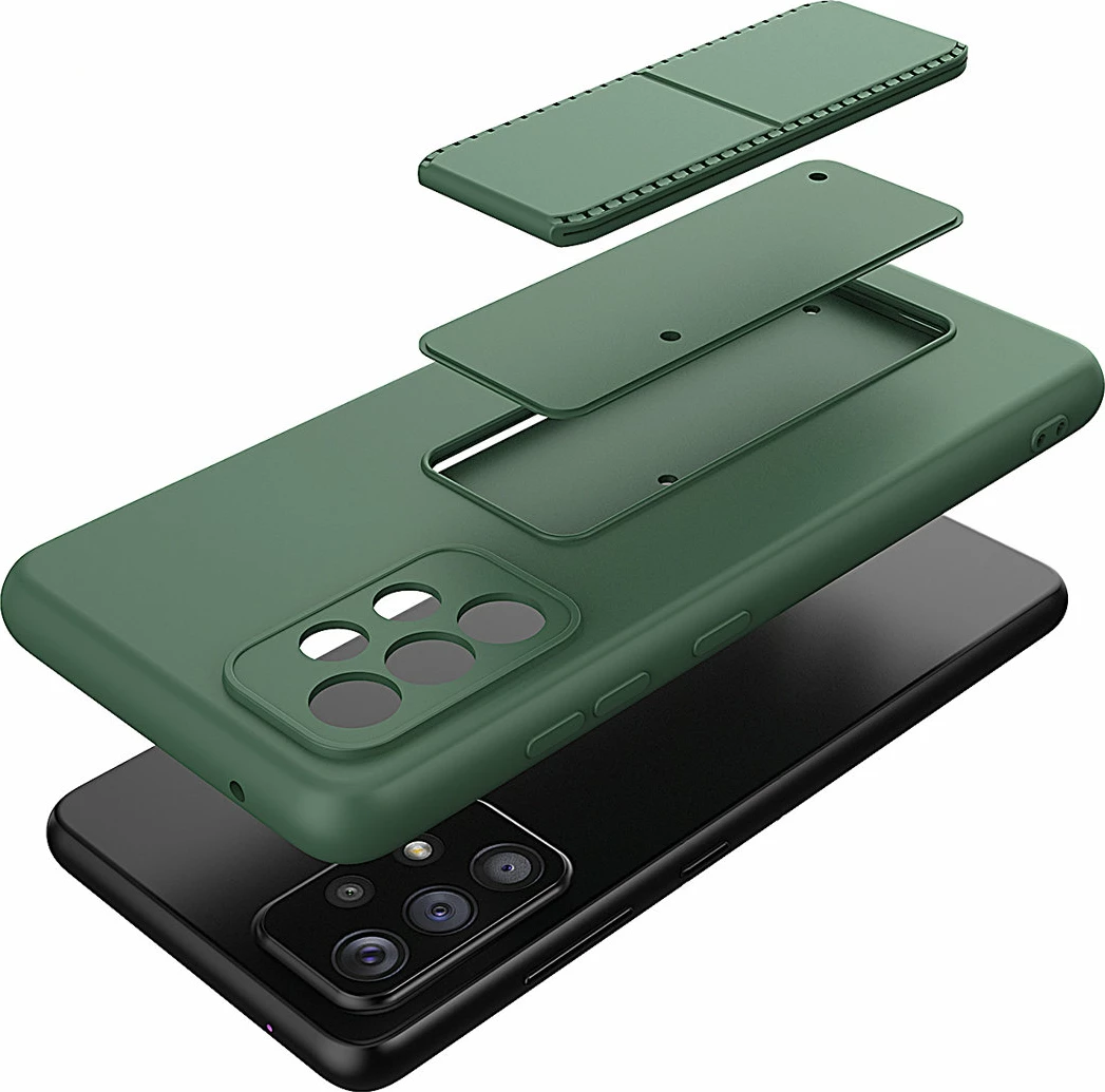 Mbështjellës silikon Wozinsky Kickstand Case për Xiaomi Redmi Note 11 Pro, i kuq