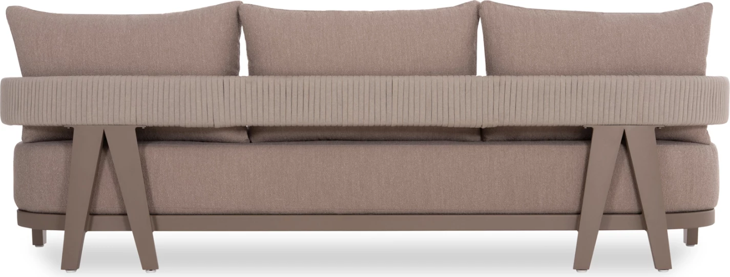 Sofa 3-vendëshe për terasë Absolution CD6511.02, alumin-litar, jastëkë bezhë, 240x80x82 cm