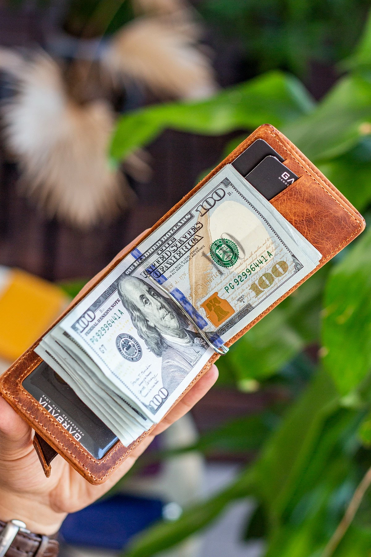 Portofol për meshkuj, lëkurë natyrale, ngjyrë tan, Celtic Crazy, Zoozie Bags