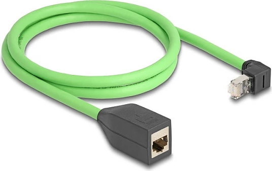 Kabllo zgjatëse rrjeti DeLOCK Cat6a RJ45, 1 m, SF/UTP, konektor i pjerrët, e gjelbër