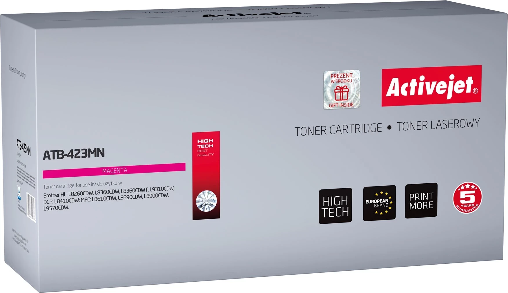 Toner zëvendësues Activejet ATB-423MN për printer Brother, i vjollcë