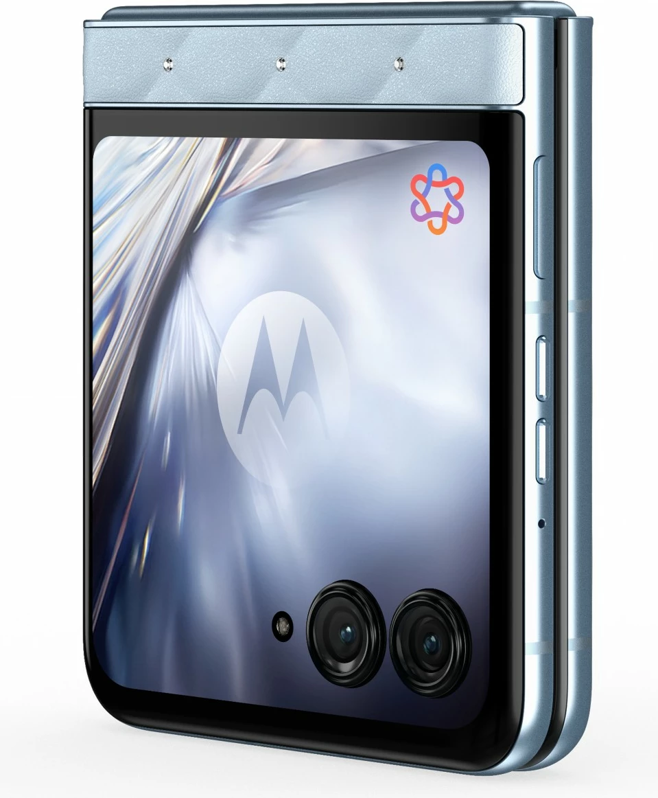 Celular Motorola razr60 + kufje Buds Loop, Swarovski Edition, blu