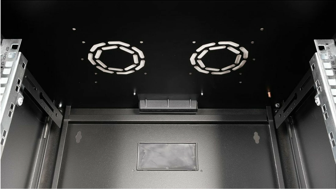 Kabinet rrjeti rack muror EQUIP Eco Mount 19", 7U, 600x450 mm, derë xhami e temperuar, me çelës, i zi