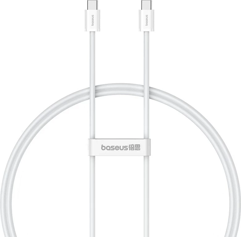 Kabllo USB C në USB C Baseus Superior, 1 m, 30 W, Bardhë