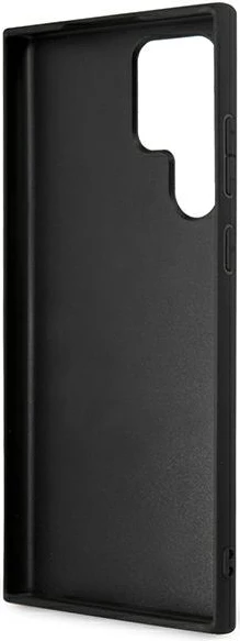 Mbështjellës, Guess, GUHCS22L4GMGGR 4G Big Metal Logo, hardcase TPU/lloj lëkure sintetike, për Samsung Galaxy S22 Ultra S908, gri
